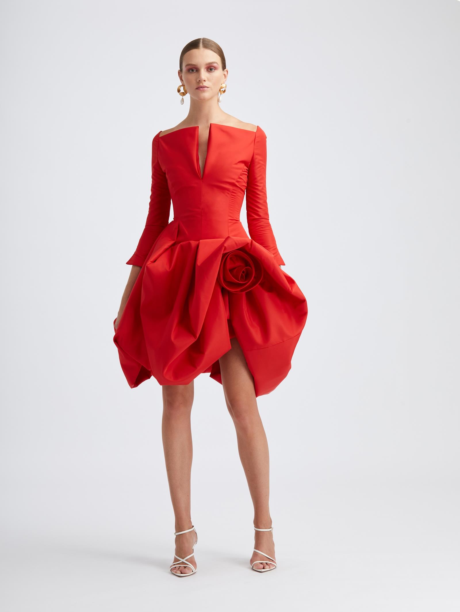 Oscar de la Renta red Dress 2021